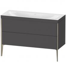 Duravit XV4712NB149C - Duravit XViu Two Drawer C-Bonded Floorstanding Vanity Kit Graphite