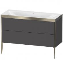 Duravit XV4712NB149P - Duravit XViu Two Drawer C-Bonded Floorstanding Vanity Kit Graphite