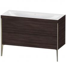 Duravit XV4712NB153C - Duravit XViu Two Drawer C-Bonded Floorstanding Vanity Kit Chestnut Dark