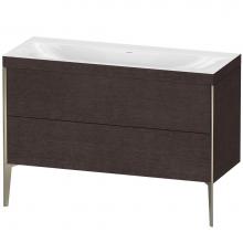 Duravit XV4712NB172C - Duravit XViu Two Drawer C-Bonded Floorstanding Vanity Kit Dark Brushed Oak