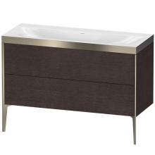 Duravit XV4712NB172P - Duravit XViu Two Drawer C-Bonded Floorstanding Vanity Kit Dark Brushed Oak