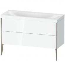 Duravit XV4712NB185C - Duravit XViu Two Drawer C-Bonded Floorstanding Vanity Kit White