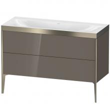 Duravit XV4712NB189P - Duravit XViu Two Drawer C-Bonded Floorstanding Vanity Kit Flannel Gray