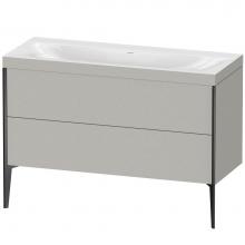 Duravit XV4712NB207C - XViu Two Drawer C-Bonded Floorstanding Vanity Kit Concrete Gray