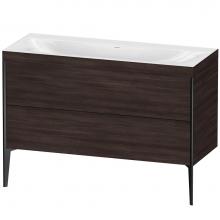 Duravit XV4712NB253C - Duravit XViu Two Drawer C-Bonded Floorstanding Vanity Kit Chestnut Dark