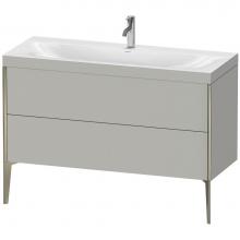 Duravit XV4712OB107C - Duravit XViu Two Drawer C-Bonded Floorstanding Vanity Kit Concrete Gray