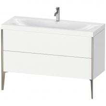 Duravit XV4712OB118C - Duravit XViu Two Drawer C-Bonded Floorstanding Vanity Kit White