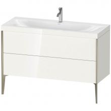 Duravit XV4712OB122C - Duravit XViu Two Drawer C-Bonded Floorstanding Vanity Kit White