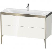 Duravit XV4712OB122P - Duravit XViu Two Drawer C-Bonded Floorstanding Vanity Kit White