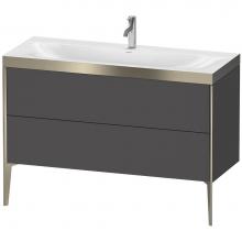 Duravit XV4712OB149P - Duravit XViu Two Drawer C-Bonded Floorstanding Vanity Kit Graphite