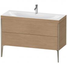 Duravit XV4712OB152C - Duravit XViu Two Drawer C-Bonded Floorstanding Vanity Kit European Oak