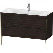 Duravit XV4712OB169C - Duravit XViu Two Drawer C-Bonded Floorstanding Vanity Kit Walnut Brushed