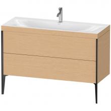 Duravit XV4712OB212C - Duravit XViu Two Drawer C-Bonded Floorstanding Vanity Kit Brushed Oak