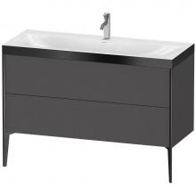 Duravit XV4712OB249P - XViu Two Drawer C-Bonded Floorstanding Vanity Kit Graphite