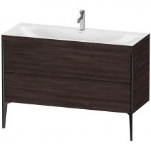 Duravit XV4712OB253C - Duravit XViu Two Drawer C-Bonded Floorstanding Vanity Kit Chestnut Dark