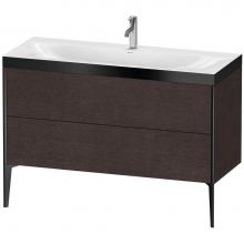 Duravit XV4712OB272P - XViu Two Drawer C-Bonded Floorstanding Vanity Kit Dark Brushed Oak