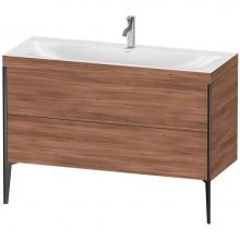 Duravit XV4712OB279C - XViu Two Drawer C-Bonded Floorstanding Vanity Kit Walnut