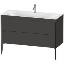 Duravit XV4712OB280C - XViu Two Drawer C-Bonded Floorstanding Vanity Kit Graphite