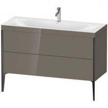 Duravit XV4712OB289C - Duravit XViu Two Drawer C-Bonded Floorstanding Vanity Kit Flannel Gray