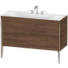 Duravit XV4712TB121C - Duravit XViu C-Bonded Floorstanding Vanity  Dark Walnut