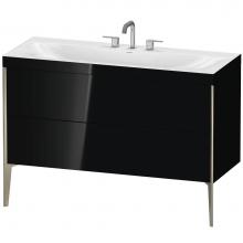 Duravit XV4712TB140C - Duravit XViu C-Bonded Floorstanding Vanity  Cappuccino High Gloss