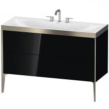 Duravit XV4712TB140P - Duravit XViu C-Bonded Floorstanding Vanity  Cappuccino High Gloss