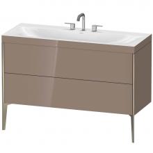 Duravit XV4712TB186C - Duravit XViu C-Bonded Floorstanding Vanity  Cappuccino High Gloss