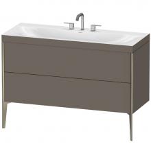 Duravit XV4712TB190C - Duravit XViu C-Bonded Floorstanding Vanity  Flannel Gray Satin Matte