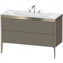 Duravit XV4712TB190P - Duravit XViu C-Bonded Floorstanding Vanity  Flannel Gray Satin Matte