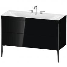 Duravit XV4712TB240C - Duravit XViu C-Bonded Floorstanding Vanity  Cappuccino High Gloss