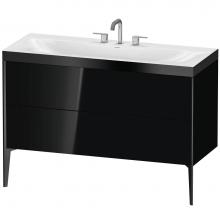 Duravit XV4712TB240P - Duravit XViu C-Bonded Floorstanding Vanity  Cappuccino High Gloss