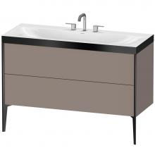 Duravit XV4712TB243P - Duravit XViu C-Bonded Floorstanding Vanity  Basalt Matte