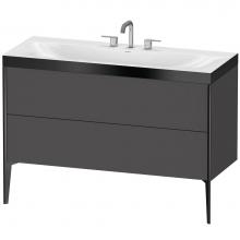 Duravit XV4712TB249P - Duravit XViu C-Bonded Floorstanding Vanity  Graphite Matte