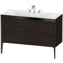 Duravit XV4712TB269P - Duravit XViu C-Bonded Floorstanding Vanity  Brushed Walnut