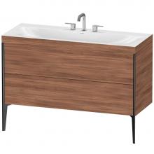 Duravit XV4712TB279C - Duravit XViu C-Bonded Floorstanding Vanity  Natural Walnut