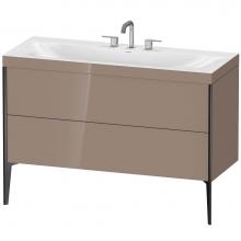 Duravit XV4712TB286C - Duravit XViu C-Bonded Floorstanding Vanity  Cappuccino High Gloss