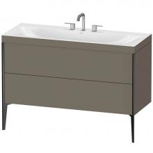 Duravit XV4712TB290C - Duravit XViu C-Bonded Floorstanding Vanity  Flannel Gray Satin Matte