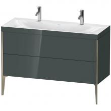 Duravit XV4713OB138C - Duravit XViu Two Drawer C-Bonded Floorstanding Vanity Kit Dolomite Gray