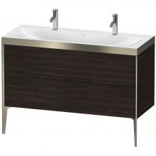 Duravit XV4713OB169P - Duravit XViu Two Drawer C-Bonded Floorstanding Vanity Kit Walnut Brushed