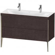 Duravit XV4713OB172C - Duravit XViu Two Drawer C-Bonded Floorstanding Vanity Kit Dark Brushed Oak