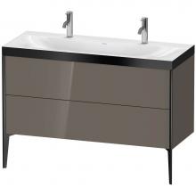 Duravit XV4713OB289P - Duravit XViu Two Drawer C-Bonded Floorstanding Vanity Kit Flannel Gray