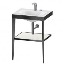 Duravit XV4714EB285 - XViu C-Bonded Vanity Kit with Sink and Metal Console White|Black