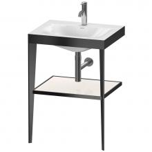 Duravit XV4714OB285 - XViu C-Bonded Vanity Kit with Sink and Metal Console White|Black