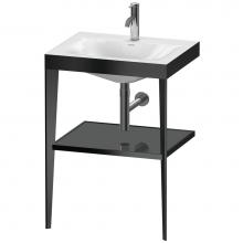 Duravit XV4714OB289 - XViu C-Bonded Vanity Kit with Sink and Metal Console White|Black