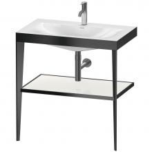 Duravit XV4715OB285 - XViu C-Bonded Vanity Kit with Sink and Metal Console White|Black