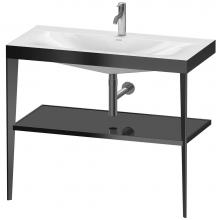 Duravit XV4716OB240 - XViu C-Bonded Vanity Kit with Sink and Metal Console Black