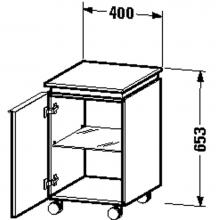 Duravit DN2525L1414 - DN Mobile storage unit 460x400x653