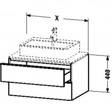 Duravit H2630005252 - HD2 Van unit for console Eur Oak 440x600x550mmm, 2