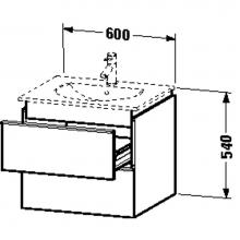 Duravit DN647003114 - DN Vanity unit 520x600 Pine Silver &