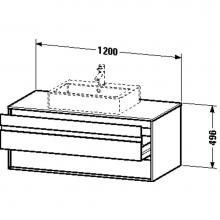 Duravit KT665604949 - Duravit Ketho Vanity Unit Wall-Mounted  Graphite Matte